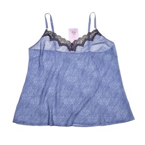 Savage x Fenty Chiffon Cami Plus Size Lingerie Blue